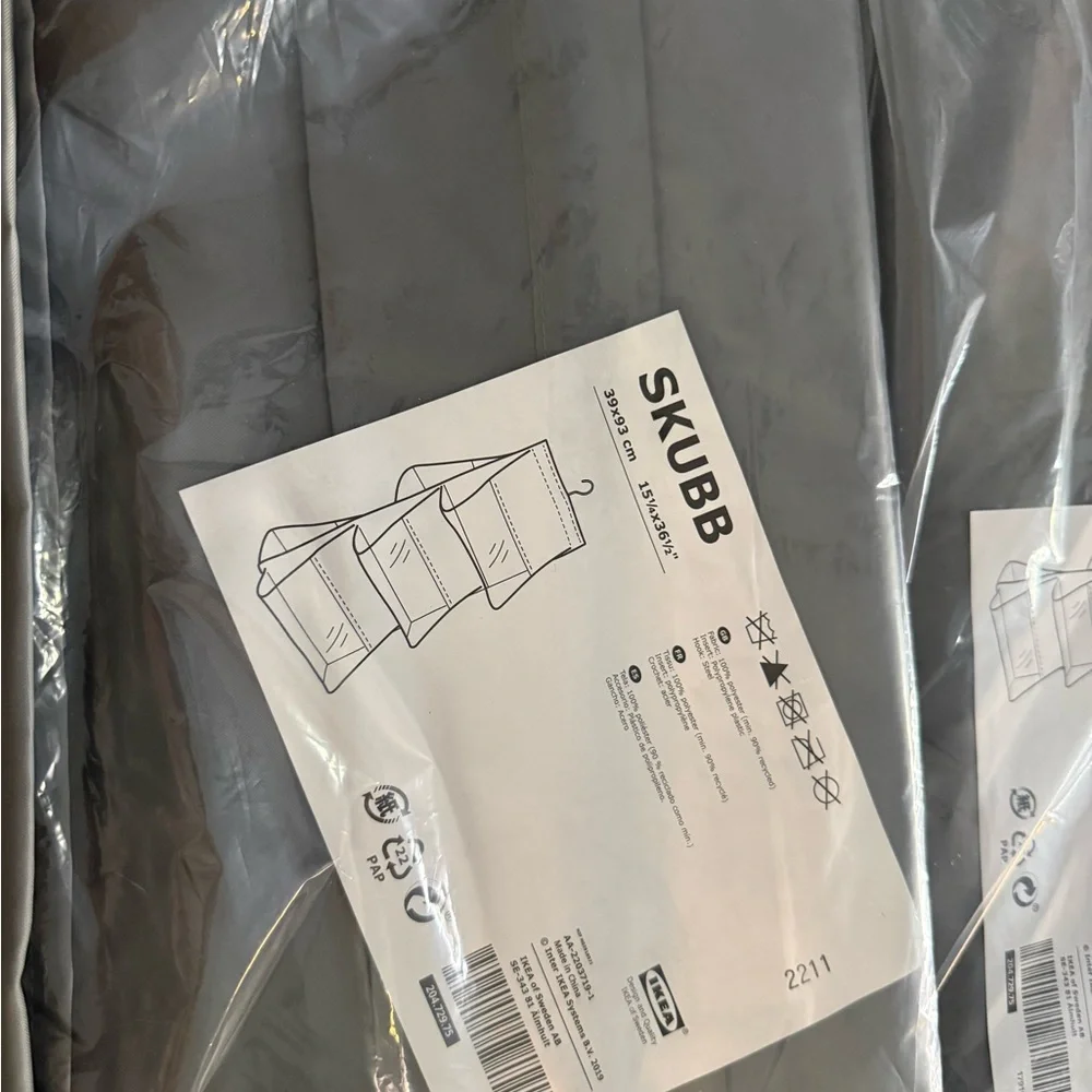 3 IKEA Gray Hanging Storage Organizer